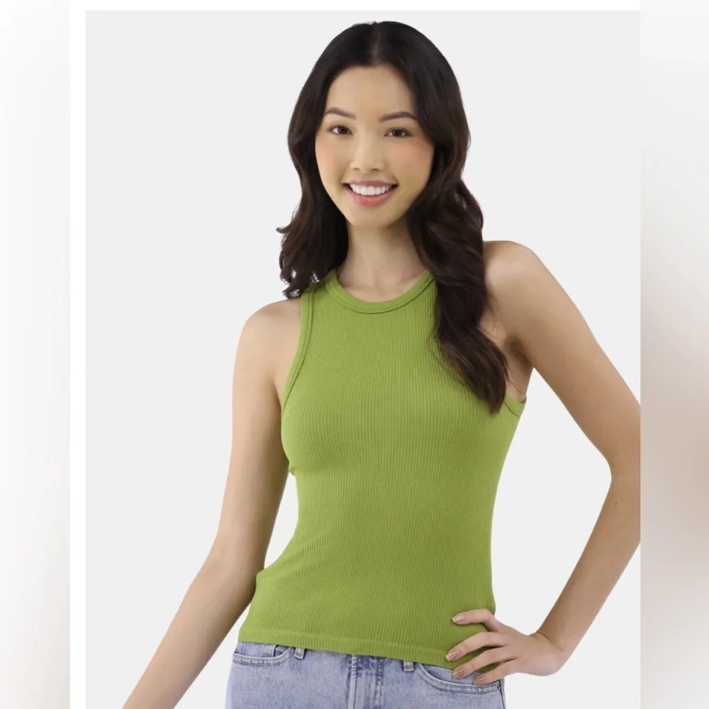 No Boundaries Juniors Seamless Tank Top, Women's Size XS (1) Deco Green